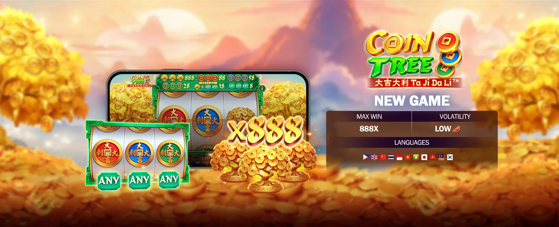 PAGCOR Official Casino App interface on a smartphone with golden accents